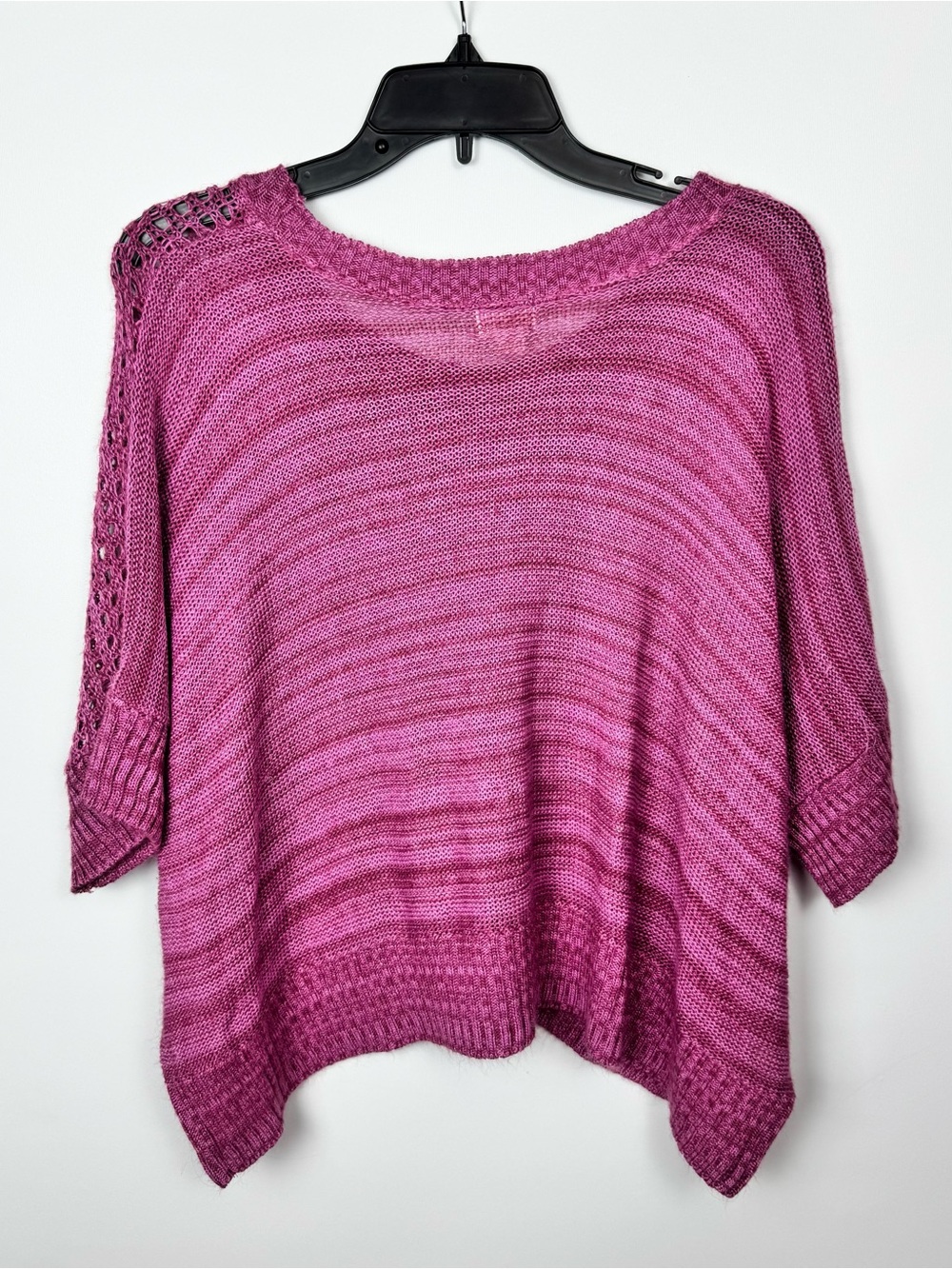 Mossimo Supply Co. Open-Knit Cable Poncho in Pink - Picture 4 of 6
